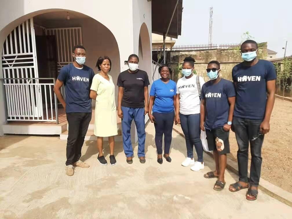 Nuvia Haven official team members in branded shirts